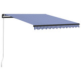 Tenda na ručno uvlačenje 350 x 250 cm plavo-bijela 3055188