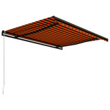 Tenda na ručno uvlačenje 450 x 300 cm narančasto-smeđa 3055195