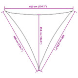 Jedro za zaštitu od sunca 160 g/m² smeđe 6 x 6 x 6 m HDPE 311817