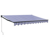 Tenda na uvlačenje plavo-bijela 3 x 2,5 m tkanina i aluminij 3154446