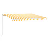 Tenda na ručno uvlačenje 450 x 350 cm žuto-bijela 3068998