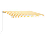 Tenda na ručno uvlačenje 450 x 300 cm žuto-bijela 3068918
