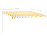 Tenda na ručno uvlačenje 450 x 300 cm žuto-bijela 3068918