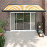 Tenda na uvlačenje žuto-bijela 3,5 x 2,5 m tkanina i aluminij 3154607