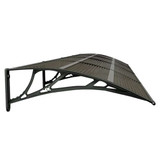 Nadstrešnica za vrata crna 400 x 75 cm polikarbonatna 153599