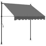 Tenda na uvlačenje antracit 200 x 150 cm od tkanine i čelika 368738