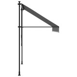 Tenda na uvlačenje antracit 200 x 150 cm od tkanine i čelika 368738
