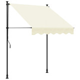 Tenda na uvlačenje krem 150 x 150 cm od tkanine i čelika 368744