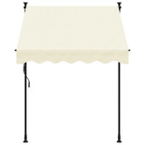 Tenda na uvlačenje krem 150 x 150 cm od tkanine i čelika 368744