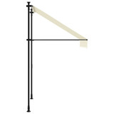 Tenda na uvlačenje krem 150 x 150 cm od tkanine i čelika 368744