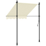Tenda na uvlačenje krem 150 x 150 cm od tkanine i čelika 368744