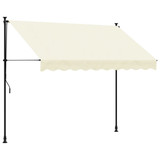 Tenda na uvlačenje krem 250 x 150 cm od tkanine i čelika 368746