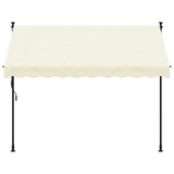 Tenda na uvlačenje krem 250 x 150 cm od tkanine i čelika 368746