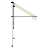 Tenda na uvlačenje krem 250 x 150 cm od tkanine i čelika 368746