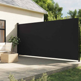 Bočna tenda na uvlačenje crna 220 x 500 cm 4004474