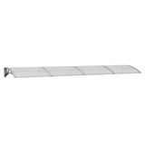 Nadstrešnica za vrata siva i prozirna 350x75 cm polikarbonat 153592