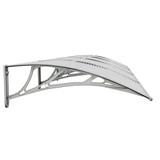 Nadstrešnica za vrata siva i prozirna 350x75 cm polikarbonat 153592