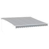 Tenda na ručno uvlačenje antracit i bijela 400 x 300 cm 3216035