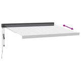 Tenda na uvlačenje antracit-bijela 3,5x2,5 m tkanina i aluminij 3216139