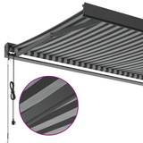 Tenda na uvlačenje antracit-bijela 3,5x2,5 m tkanina i aluminij 3216139