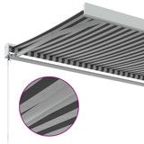 Tenda na uvlačenje antracit-bijela 3,5x2,5 m tkanina i aluminij 3216124