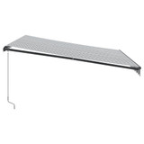 Tenda na ručno uvlačenje antracit i bijela 400 x 350 cm 3215808