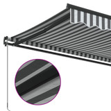 Tenda na ručno uvlačenje antracit i bijela 400 x 350 cm 3215808