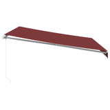Tenda na ručno uvlačenje bordo 400 x 350 cm 3214982
