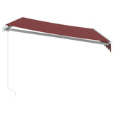 Tenda na ručno uvlačenje bordo 300 x 250 cm 3215228