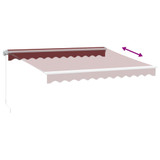 Tenda na ručno uvlačenje bordo 300 x 250 cm 3215228