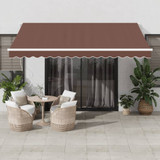 Tenda na ručno uvlačenje smeđa 400 x 350 cm 3215387