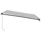 Tenda na ručno uvlačenje antracit i bijela 400 x 300 cm 3310230
