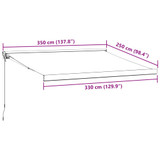 Tenda na ručno uvlačenje smeđa 350 x 250 cm 3215724