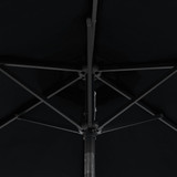 Vrtni suncobran s čeličnom šipkom crni 225 x 225 x 212 cm 4005064