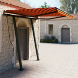 Tenda na ručno uvlačenje sa stupovima 3,5x2,5m narančasto-smeđa 3070120