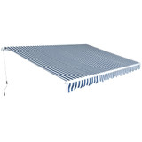 Sklopiva tenda na ručno upravljanje 450 cm crno-bijela 275565