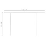 Tenda na ručno uvlačenje sa stupovima 4 x 3,5 m antracit 3070019