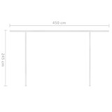Tenda na ručno uvlačenje sa stupovima 4 x 3 m narančasto-smeđa 3069940