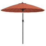 Vanjski suncobran s aluminijskim stupom 270 cm terakota 47309 Vanjski suncobran s aluminijskim stupom 270 cm terakota 47309