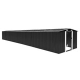Vrtno spremište antracit 257 x 990 x 181 cm pocinčani čelik 47038