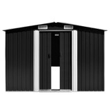 Vrtno spremište antracit 257 x 990 x 181 cm pocinčani čelik 47038