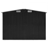 Vrtno spremište antracit 257 x 990 x 181 cm pocinčani čelik 47038