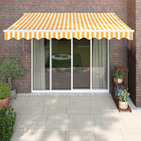 Tenda na uvlačenje žuto-bijela 3,5 x 2,5 m tkanina i aluminij 3154432