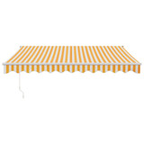 Tenda na uvlačenje žuto-bijela 3,5 x 2,5 m tkanina i aluminij 3154432