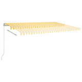 Tenda na ručno uvlačenje 500 x 300 cm žuto-bijela 3068938