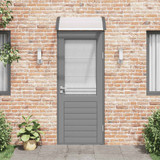 Nadstrešnica za vrata crna i prozirna 80 x 75 cm polikarbonatna 153585