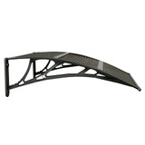 Nadstrešnica za vrata crna 80 x 75 cm polikarbonatna 153587