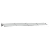 Nadstrešnica za vrata siva i prozirna 400x75 cm polikarbonat 153598