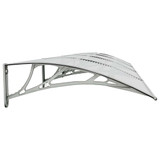 Nadstrešnica za vrata siva i prozirna 400x75 cm polikarbonat 153598