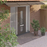 Nadstrešnica za vrata crna 350 x 75 cm polikarbonatna 153593